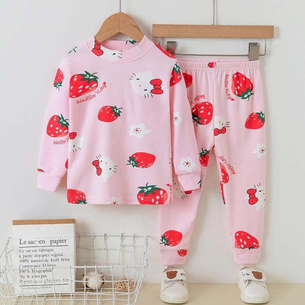 Girls Comfort Cotton Kids Winter Night Suits / Air Conditioning Clothing