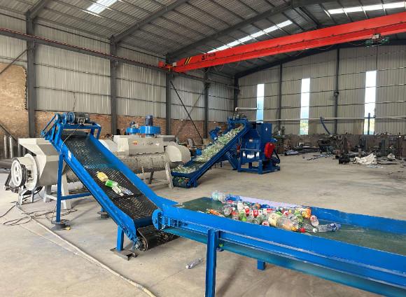 Waste Plastic Pp Pe Pet Plastic Bottle Washing Recycling Machine For Polyester Staple Fiber