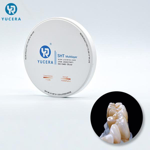 Yucera 900MPA Dental SHT Multilayer Zirconia Block