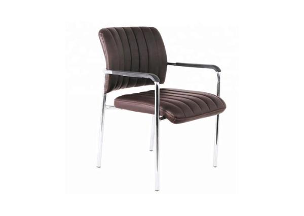 OEM Leather Staff Visitor 0.23cbm Mid Back Ergonomic Office Chair With Armrests