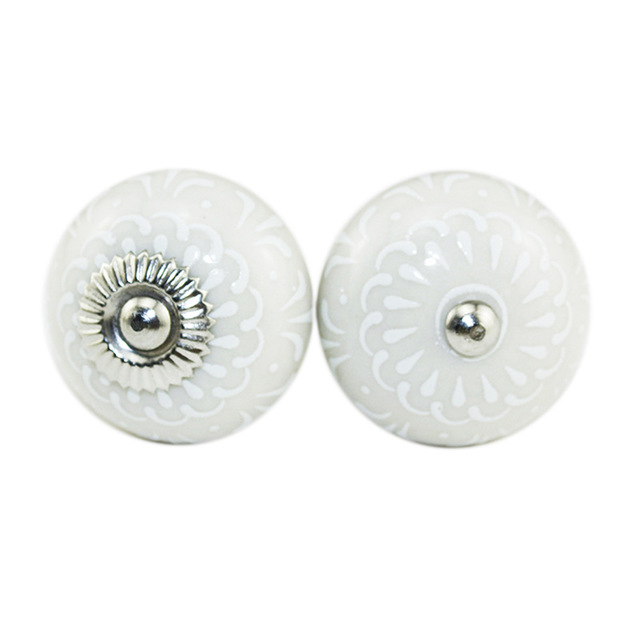 Latest Multi Color Ceramic Round Cabinet Knobs Zinc Drawer Cabinet Door Handle