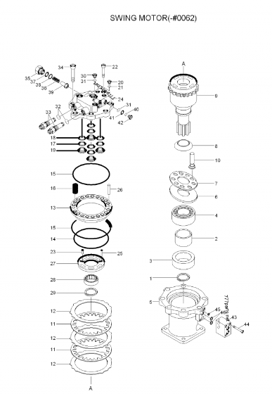 Гиундай экскаватор Swing Motor 31NA-10120 в лучшем случае
