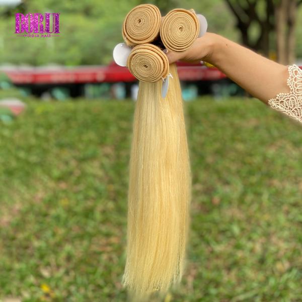 613 Straigth Blonde Raw Colored Hair Extension Human Hair Blond Hair Bundles
