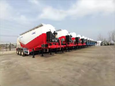 CIMC 3 axes Cisterne de poudre à haute résistance avec unité moteur diesel Semi-remorque