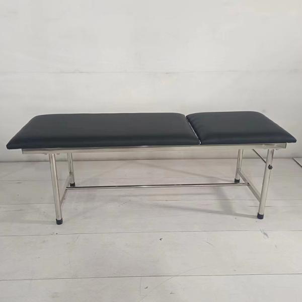 Professional Stainless Steel Examination Couch With Adjustable Headrest & Integrated Paper Dispenser