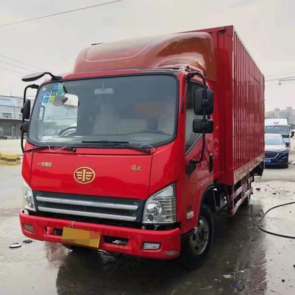 Mano usada de FAW Van Cargo Truck 140HP los 5.2M Big Capacity 4x2 segundo 2018 años
