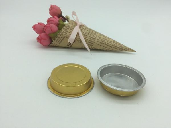 Gold Metal Mini Aluminum Foil Cups Pie Pans Baking Tool Disposable For Pastry