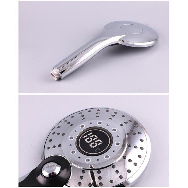 Plastic LED Digital Display Temperature Control Bathroom Rainfall LED Handheld Shower Head