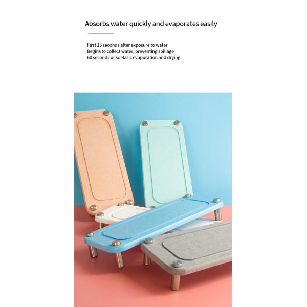 Sustainable Diatomite Toothbrush Cup Coaster for Bathroom Counter Super Absorbent Design