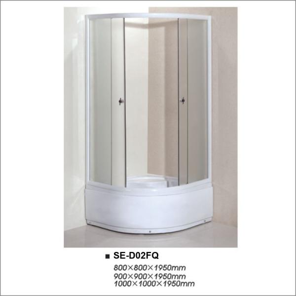 Woven Glass Glass Shower Cubicles , Corner Shower Enclosures With High Tray