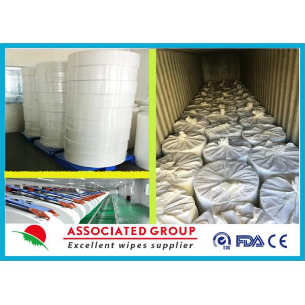 Heavy Duty Spunlace Nonwoven Wipes , Alcohol Free Wet Wipes