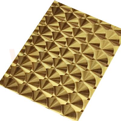 CD Hairline Titanium Gold 3D Laser SS 201 304 316 Decorative Stainless Steel Plate