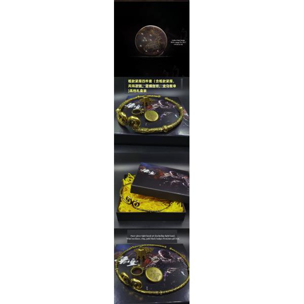 Monkey King Gold Hoop Ring Badge Three-piece Set for Game Periphery within Black Myth