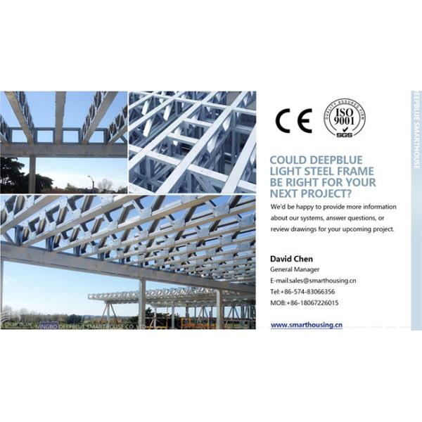 Дом сертификата CE Prefab стальной, светлая вилла дома стальной структуры