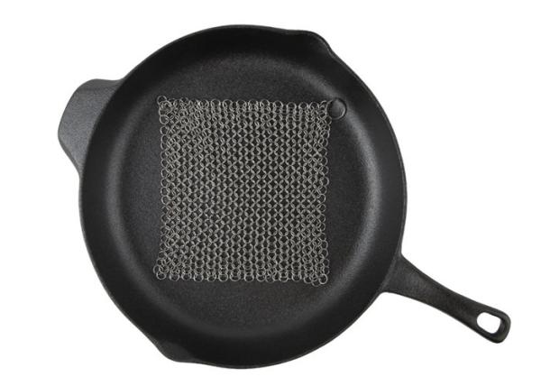 1.2MM Chainmail Scrubbers Cleaning Cast Iron Skillet Effortless