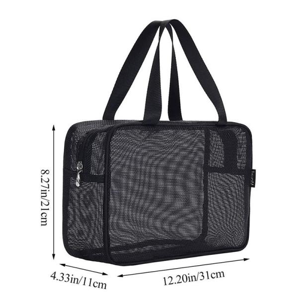 Large Capacity Breathable Mesh Bathroom Bag Portable Transparent for Washing