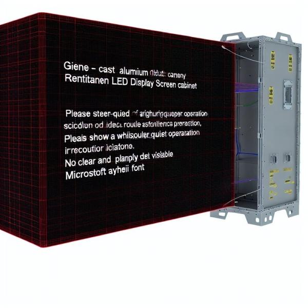 Cabinet Material Die-cast Aluminum Rental LED Display Screen with Whisper-quiet Operation and 192x192 Resolution