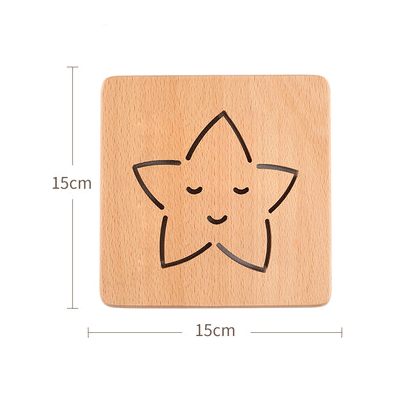 Square Round Tree Trivets Holder Luxury Design Style Wooden Heat Resistant Pads