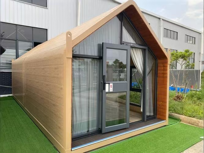 Durable Prefab Steel Structure House Waterproof Triangle Villa Resort Apartments Prefab Houses Modular Tiny House