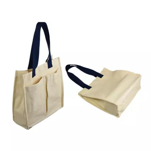 Flexible Side Inner 12Oz Organic Tote Cotton Shopping Bag