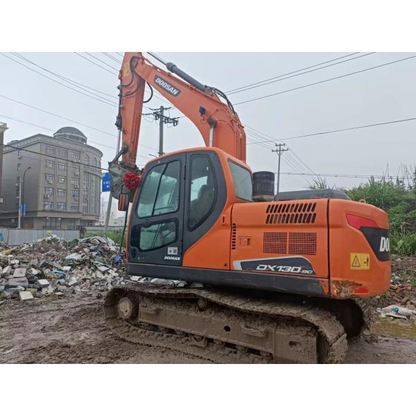 Сильная мощность 13 тонн Использованный экскаватор Doosan DX130 Гидравлический копальщик для продажи
