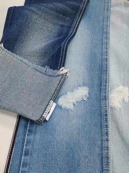 10.9oz Cotton Polyester Rayon Denim Fabric DARK INDIGO JSD3337-1 for lady  jeans or boyfriends pants