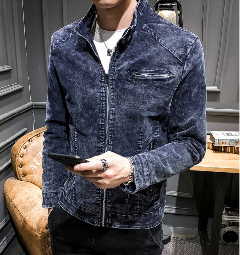 Men's Fashion wholesales 100% cotton stone washed classical jacket/retro jacket