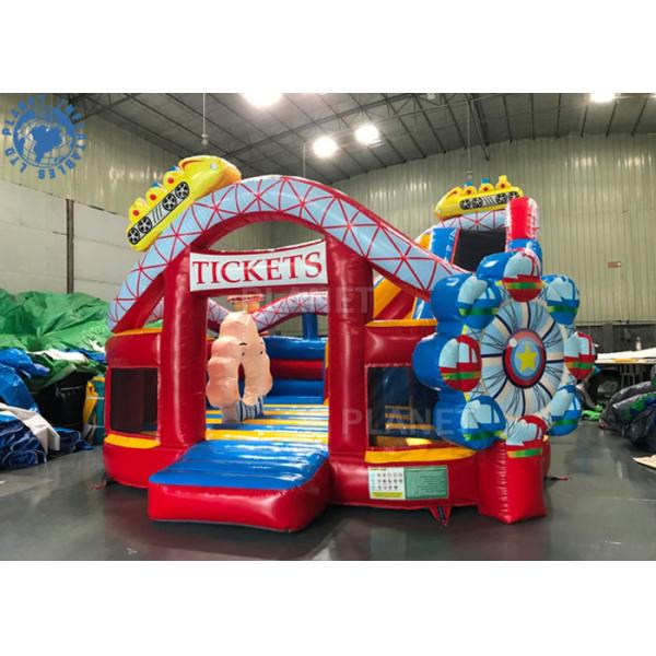 Взрослый раздувной дом комбинированное Funcity прыжка спортивной площадки отскакивает круглый скача дом прыжка Moonwalk полосы препятствий дома