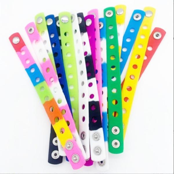 Personalized Silicone Rubber Wristband Bracelet with Holes Customizable and Durable