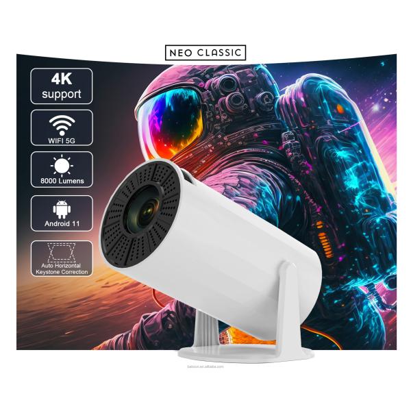 HY 300 Pro Portable Home Cinema Theater Android 11 Projector 150 ANSI H713 Chipset 720P Mini Projector 4K Max 3D Compatible