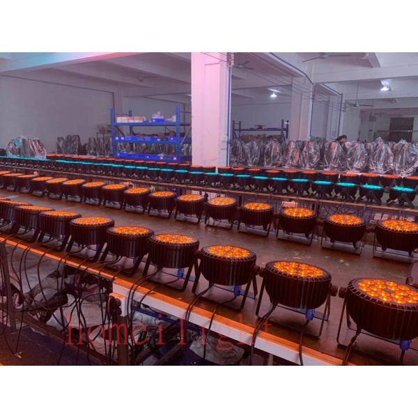 DMX512 Alumínio Flat Par 18*18W RGBWA UV 6in1 Slim Par Iluminação para Estúdio de Teatro