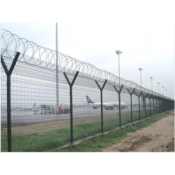 5.5mm Welded Mesh Fencing Powder Coated Concertina Razor Barbed Wire