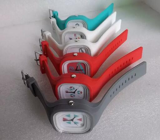 Purple Colour Silicone Rubber Jelly Band Watch 3ATM Water Resistant , White Face With Company Logo, Unisex For Men Women