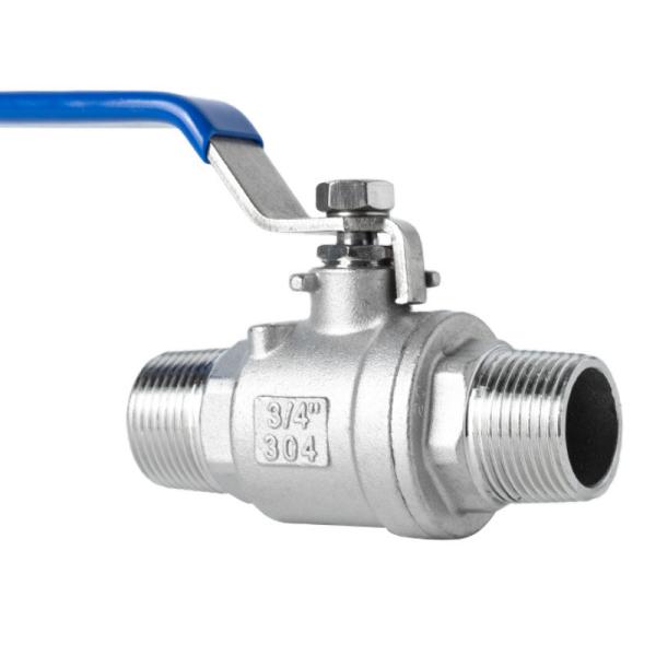 Utilização industrial válvula de esferas de fio masculino de aço inoxidável DN15-DN50 2PC para meios de água