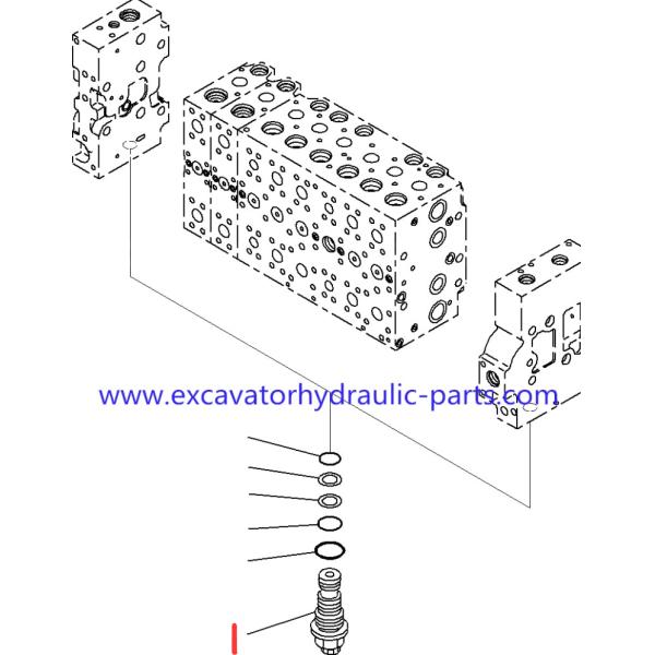 Клапан клапана сброса ПК220-6 ПК120-6 ПК400-6 частей 723-40-56302 экскаватора КОМАТСУ запасной разгружая