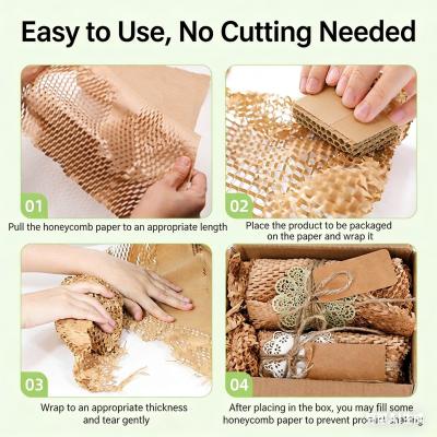 100 Rolls Brown Honeycomb Paper Sheet 120g/M2 Roll Of Brown Craft Paper