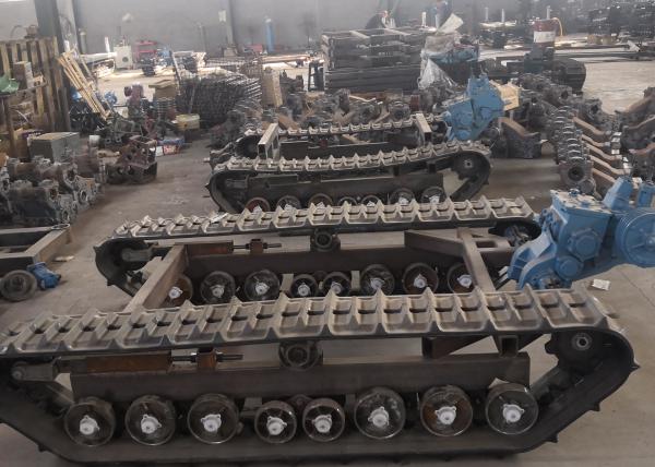 Estrutura da trilha da esteira rolante da capacidade de carregamento do motor diesel grande para equipamentos de perfuração