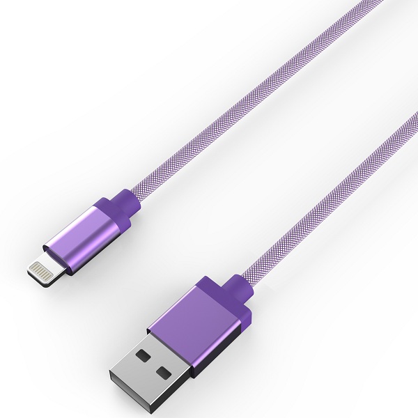 5V 2.4A MFi 4Pin 6ft Nylon Braided Lightning Cable Charger