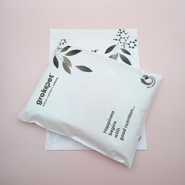 Самоклейкая наклейка биоразлагаемые сумки для доставки кукурузный крахмал PLA