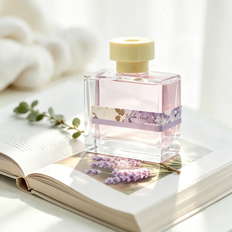 130ml Glass Aromatherapy Bottles Empty Square Reed Diffuser Home Room