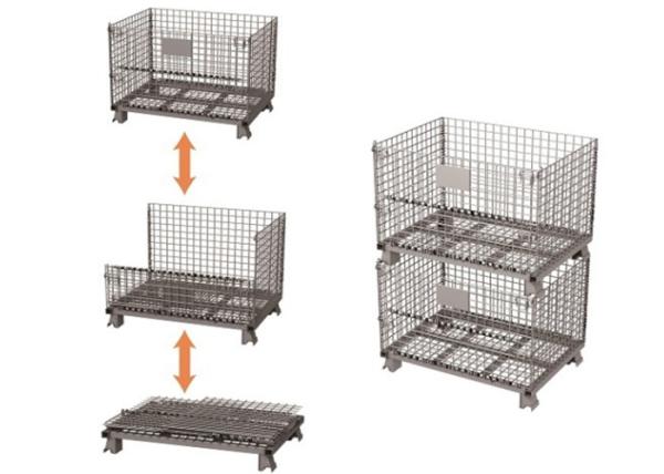 Fio soldado dobrável Mesh Pallet Cages 1000x800