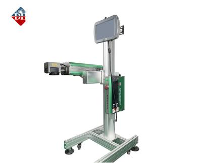 Sandblasting anodized all aluminum structure CO2 flying laser marking machine