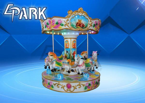6 Seats Mini Horse Carousel Ride / Coin Operated Ride On Animals