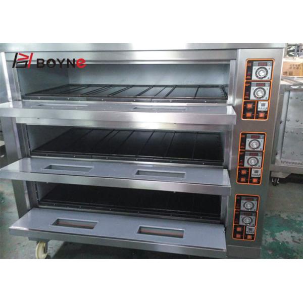 Печь пиццы с каменными оборудованиями кухни пекарни двойного слоя печи палубы газа