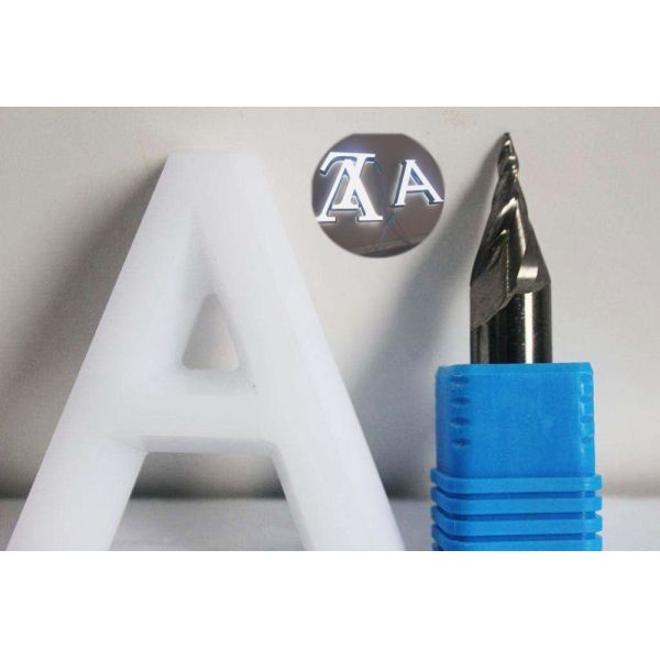12mm SHK Two Flutes Spiral CNC Mini Channel Letters Cutter Tool Luminous Word Processing Engraving Tools with ODM & OEM Support
