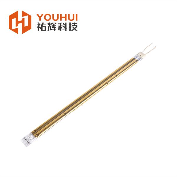 Lampe infrarouge tungstène à double tube, revêtement or, 1000W 220V