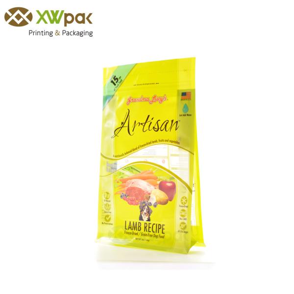 Plastic Block Square Flat Bottom Bag k For Food Packaging Custom Color