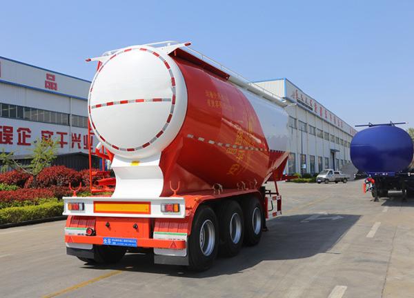 12 Tires Powder Powder Tank Semi-Trailer with ABS Anti-lock Braking System and Powder