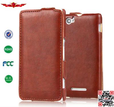 Ultra Slim Colorful High Quality Flip Leather Cover Case For Sony Xperia M Soft Durable