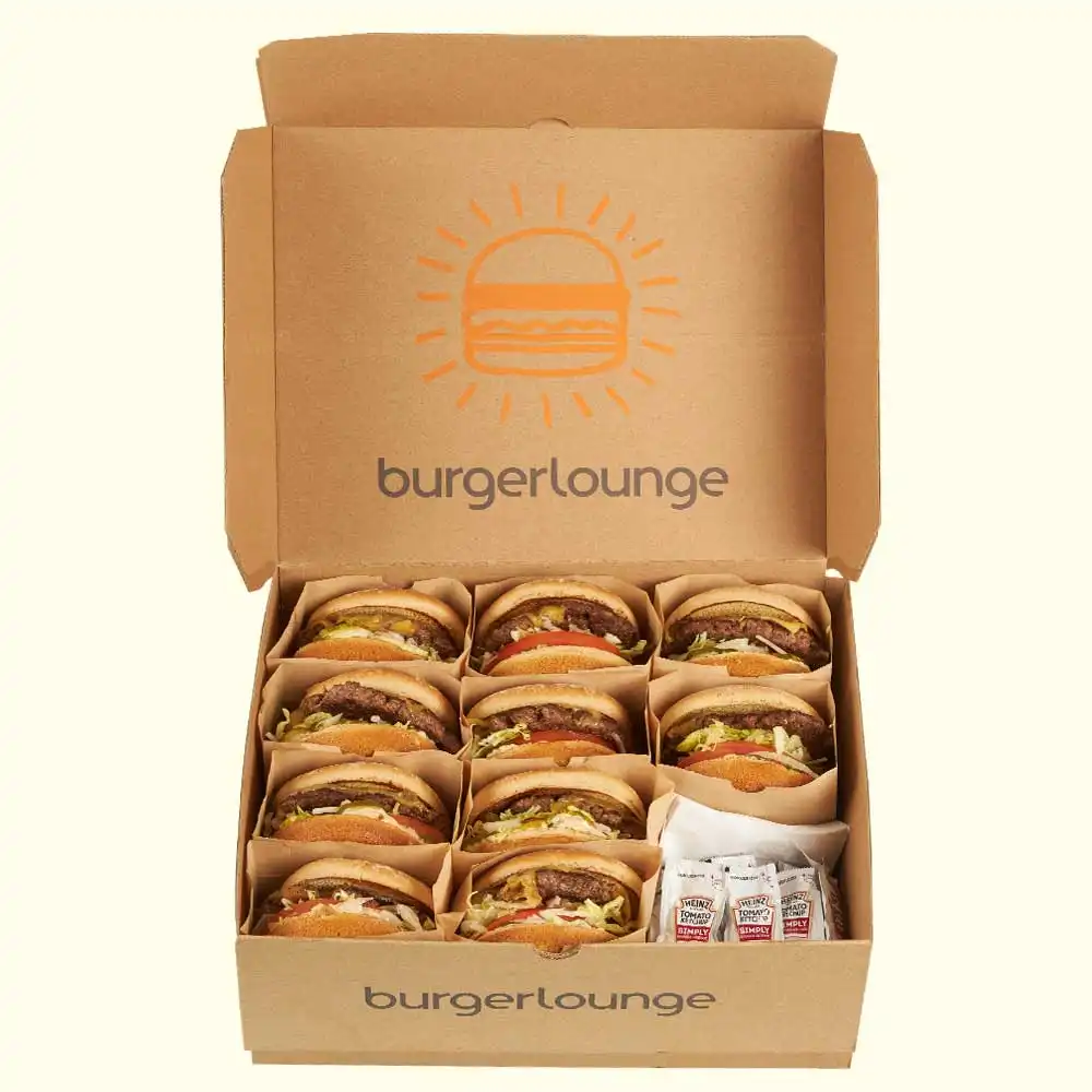 Fast food hamburgers french fries lunch takeout party customization cardboard boxes